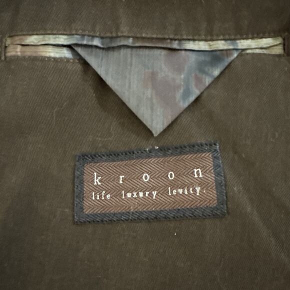 Kroon Blazer Mens 40R Brown Corduroy Matthews Wash 2 Button Sport Coat Jacket - Picture 8 of 10